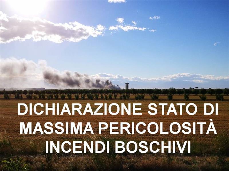 Massima pericolosità per gli incendi boschivi su tutto il territorio della regione Piemonte a partire dal 26 Marzo 2021