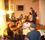 Un momento dell'apericena