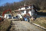 Una fase dei lavori in via Motetto