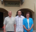 Partendo da sinistra l'assessore Pietro Mustazzu, il sindaco Cesare Cavallo ed il vice-sindaco Carla Ponsi